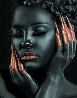 Без бренда «Коробка 20 шт: Портрет с золотыми ногтями» в Ярославле