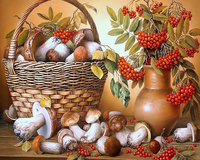 Без бренда «Коробка 20 шт: Корзина с грибами и рябиной» в Ярославле