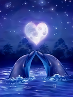 Без бренда «Дельфины под луной вида сердца (20шт)» в Ярославле
