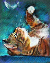 Без бренда «Котенок играет пером» в Ярославле в интернет-магазине  Без бренда «Котенок играет пером» в Ярославле