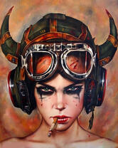 Без бренда «Девушка в шлеме с сигаретой» в Ярославле