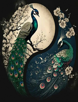 Павлины инь и янь