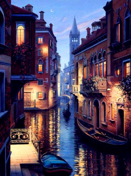 Картина по номерам 40x50 Венеция ночью