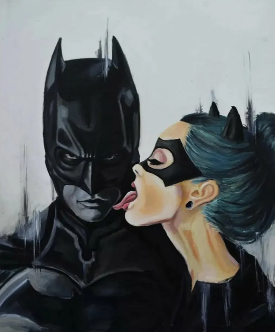Картина по номерам 40x50 Batman и Женщина кошка