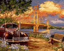 Без бренда «Американский автомобиль на фоне моста через залив» в Ярославле