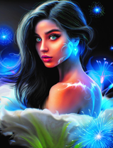 Без бренда «Красивая девушка и неоновые цветы» в Ярославле