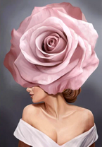 Без бренда «Девушка с огромной нежной розой на голове» в Ярославле