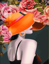 Без бренда «Дама в яркой шляпе и розы» в Ярославле в интернет-магазине  Без бренда «Дама в яркой шляпе и розы» в Ярославле