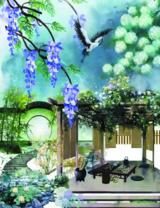 Без бренда «Сад с беседкой, цветами и птицей» в Ярославле в интернет-магазине  Без бренда «Сад с беседкой, цветами и птицей» в Ярославле