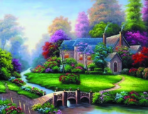 Уютный деревенский пезаж