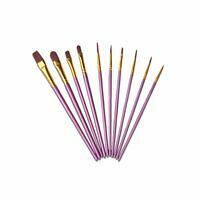 Без бренда «Кисти для рисования набор (10 шт) сиреневые» в Ярославле в интернет-магазине  Без бренда «Кисти для рисования набор (10 шт) сиреневые» в Ярославле