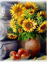 Без бренда «Кувшин с подсолнухами и корзинка с яблоками» в Ярославле